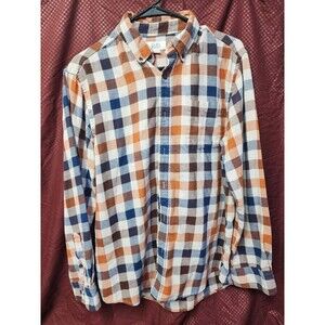 Croft & Barrow Men's Flannel Shirt Woven Long Sleeve Lumber Tee Top T-Shirt M